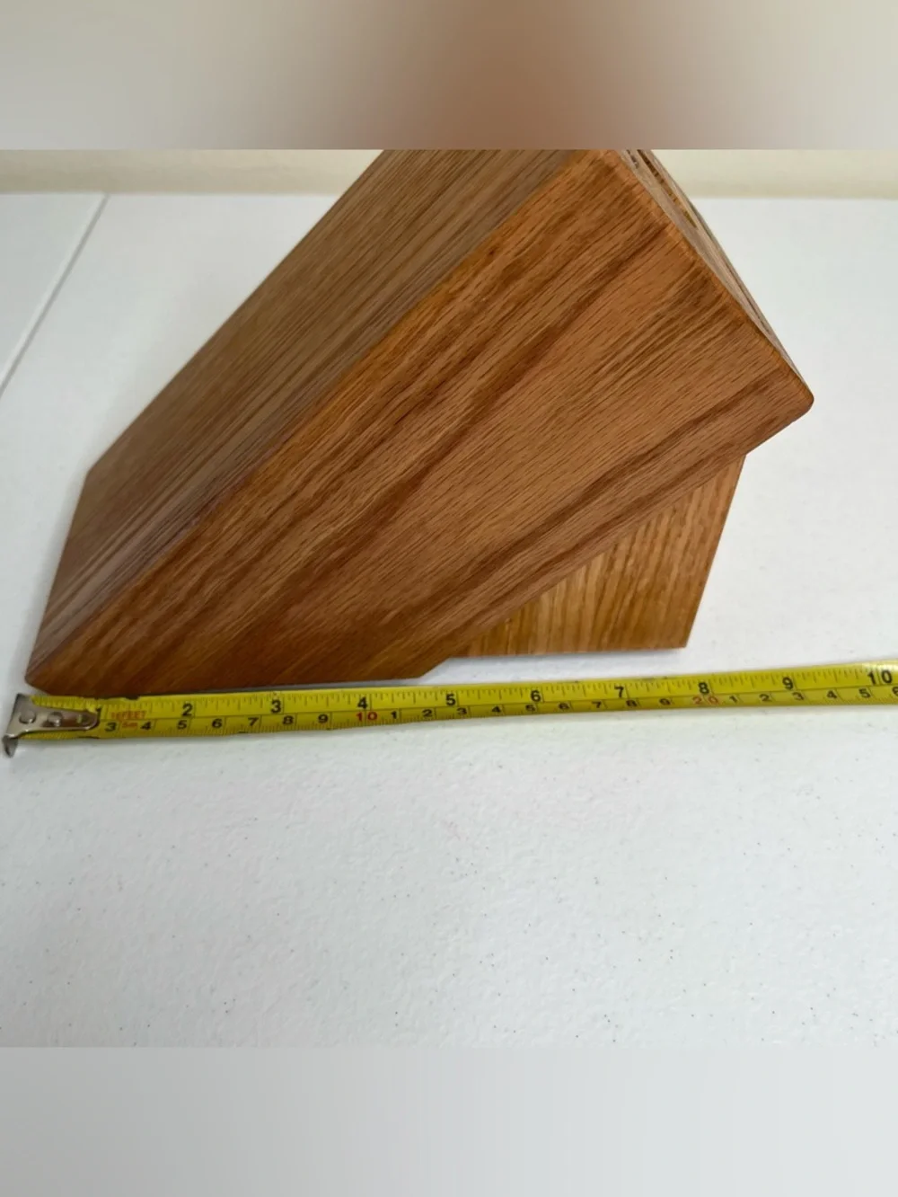 Cutco Honey Oak Wood 5 Slot Knife Block Holder Countertop Storage Made in USA